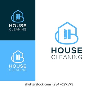 House cleaning logo design vector illustration inspiration