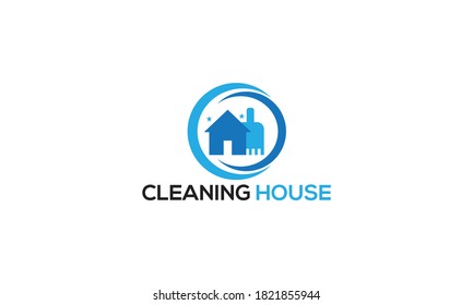 House Cleaning logo designs concept, Cleaning House logo template vector