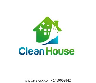 House Cleaning Logo Cleaning House Logo Stock Vector (Royalty Free ...