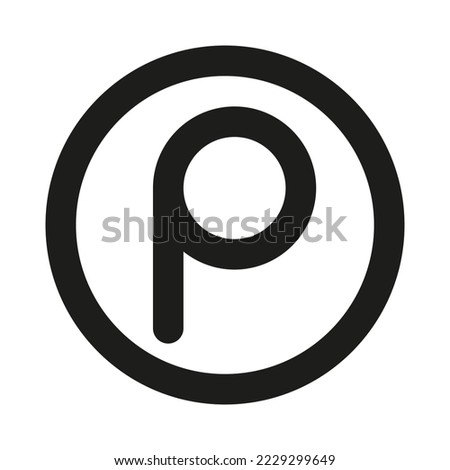 House Cleaning P Letter line icon. Any solvent vector illustration