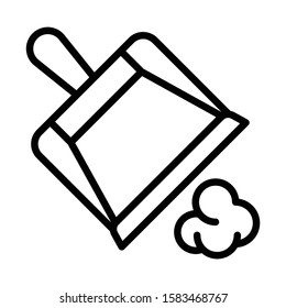House Cleaning Plastic Hand tool Vector, Wipping Dustpan Icon Design Concept