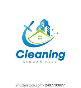 House Cleaning Service Business Logo Symbol Icon Design Template