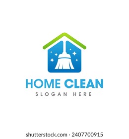 House Cleaning Service Business Logo Symbol Icon Design Template