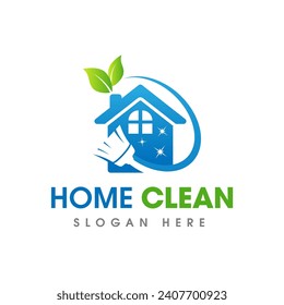 House Cleaning Service Business Logo Symbol Icon Design Template