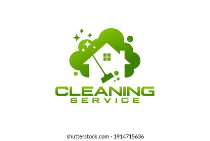 House Cleaning Service Company Badge, Emblem. Vector Illustration