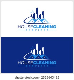 House Cleaning Service company badge, emblem. Vector illustration template 2