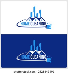 House Cleaning Service company badge, emblem. Vector illustration template 4