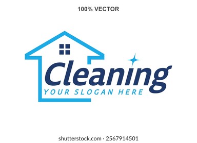 House Cleaning Service company badge, emblem. Vector illustration