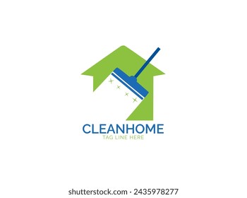 House cleaning service logo design.