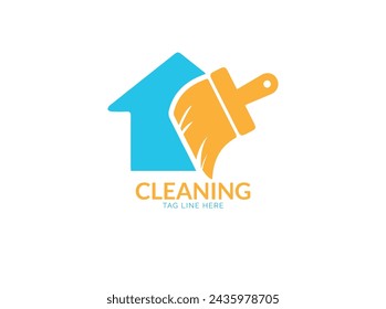 House cleaning service logo design.