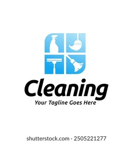 House cleaning service logo design. House cleaning products vector design.