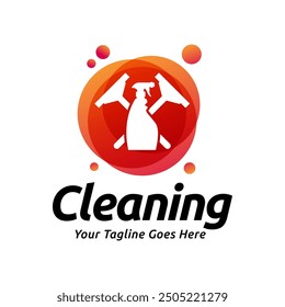 House cleaning service logo design. House cleaning products vector design.