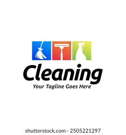 House cleaning service logo design. House cleaning products vector design.