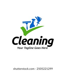 House cleaning service logo design. House cleaning products vector design.