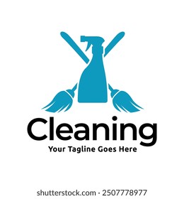 House cleaning service logo design. House cleaning products vector design.