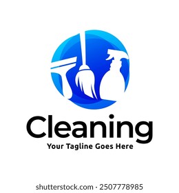 House cleaning service logo design. House cleaning products vector design.