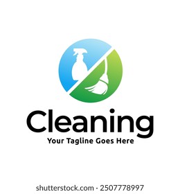 House cleaning service logo design. House cleaning products vector design.