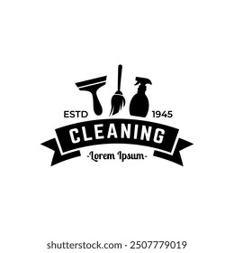 House cleaning service logo design. House cleaning products vector design.