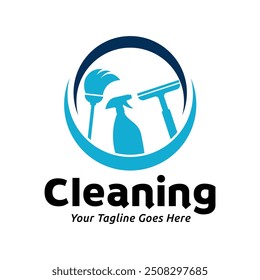 House cleaning service logo design. House cleaning products vector design.