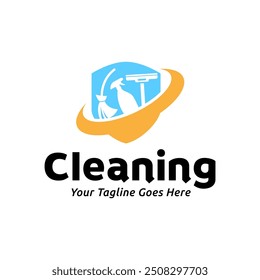 House cleaning service logo design. House cleaning products vector design.