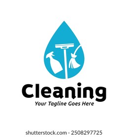 House cleaning service logo design. House cleaning products vector design.