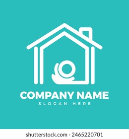 House Cleaning Service logo flat icon design vector template