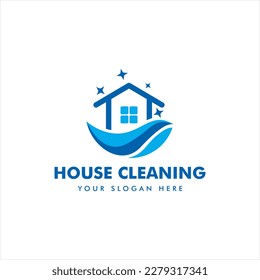 house cleaning service logo icon, sign, symbol designs concept, cleaning house, business card logo template vector suitable for business logo, web icon