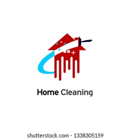 House cleaning service logo Vector