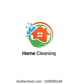 House cleaning service logo Vector