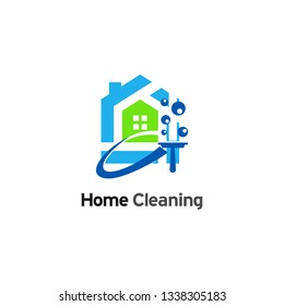 House cleaning service logo Vector