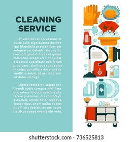 House cleaning service promotional banner with big text