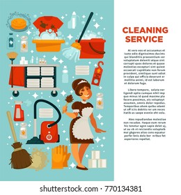 House cleaning service promotional banner with big text