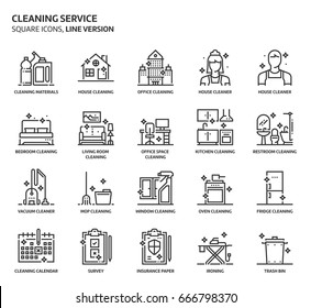 House cleaning service related, pixel perfect, editable stroke, up scalable vector icon set. 