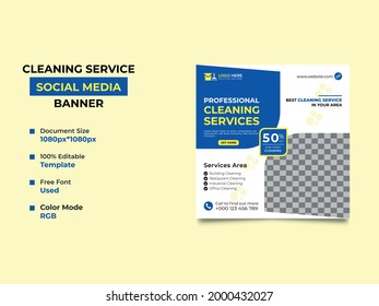 house cleaning service social media post template design, an can use in the template. fully editable professional looking square banner, vector eps 10.
