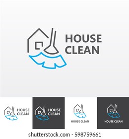 House Cleaning Services Vector Logo Eps