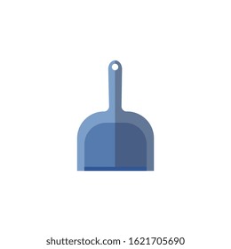 House cleaning tool icon the dustpan flat vector illustration isolated on white background. The element of housework equipment for logos and promo of cleaning service.