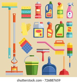 House cleaning tools vector