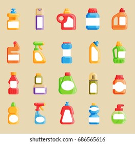 House cleaning tools vector. Home domestic cleaner pack