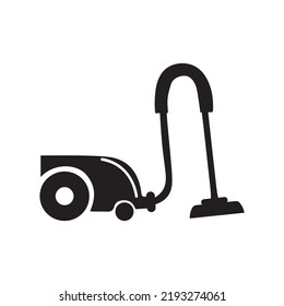 House cleaning vacuum cleaner icon | Black Vector illustration |