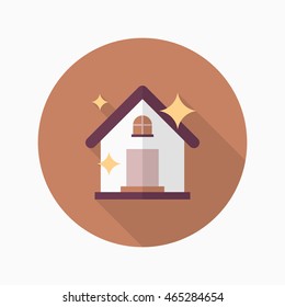 House Cleaning , Vector flat long shadow design.