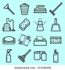 House cleaning vector icons set 