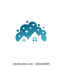 House Cleaning Vector Logo Design