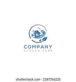 House cleaning vector logo design
