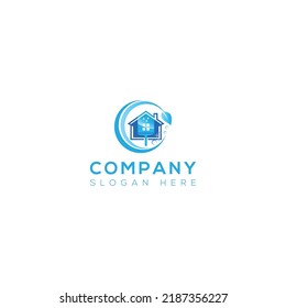 House cleaning vector logo design