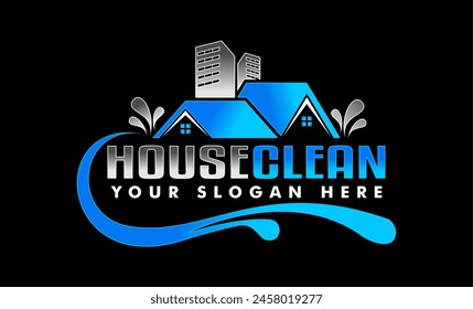 house cleaning wash service vector graphic business logo design template minimalist modern illustration symbol creative.