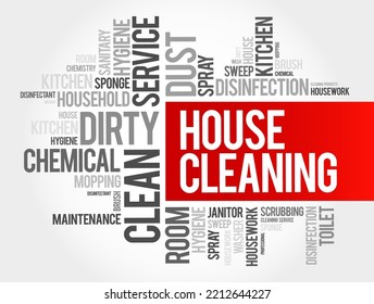 House Cleaning word cloud collage, concept background