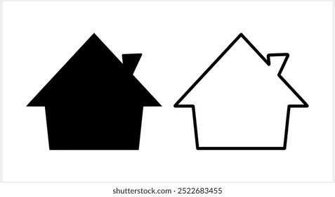 Clipart de la casa aislado. Icono de inicio. Vector ilustración de stock