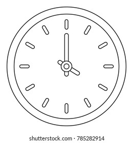 House clock icon. Outline illustration of house clock vector icon for web