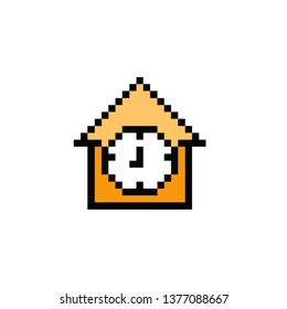House clock pixel art