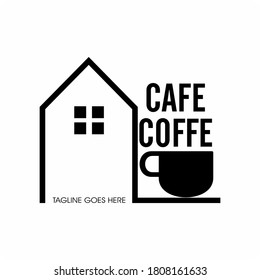 House Coffee Logo , Home coffee logo vector illustration 